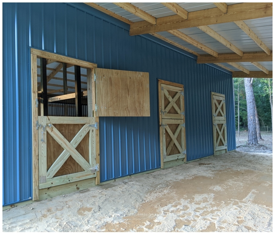 Horse Barns & Equestrian Post Frame Building with Stall Dutch Doors